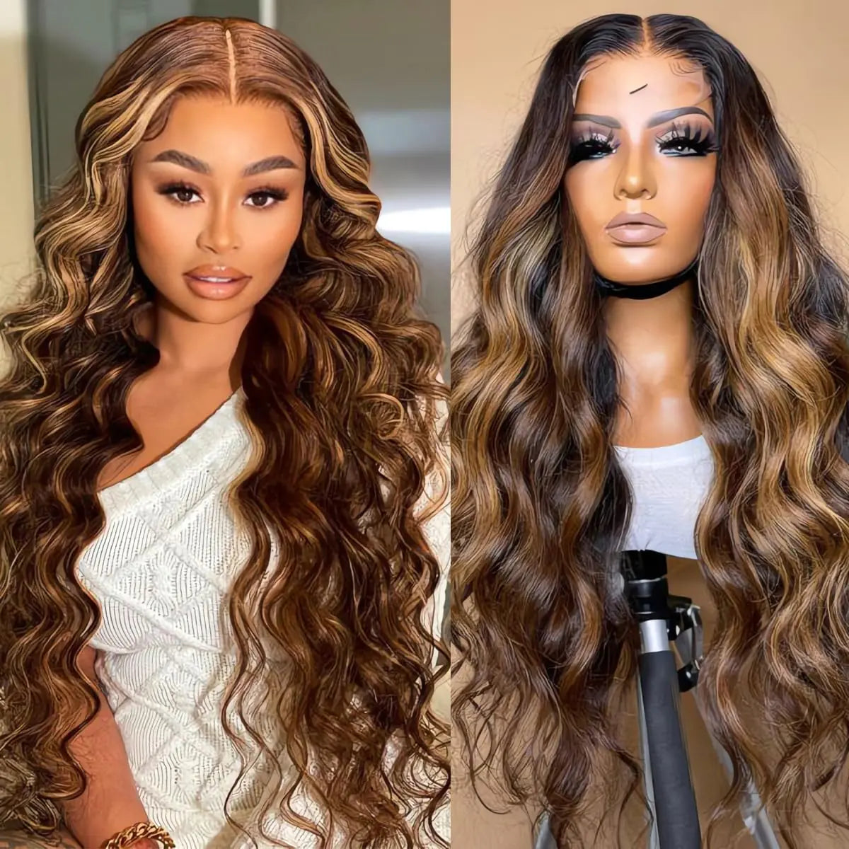 Mariska 427 Body Wave Lace Front Wigs Human Hair for Black Women 13X4 Honey Blonde Wig Human Hair HD Lace Frontal Wig Fluffy Natural